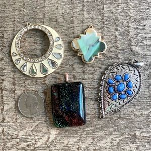 Lot of 4 jewelry pendants.